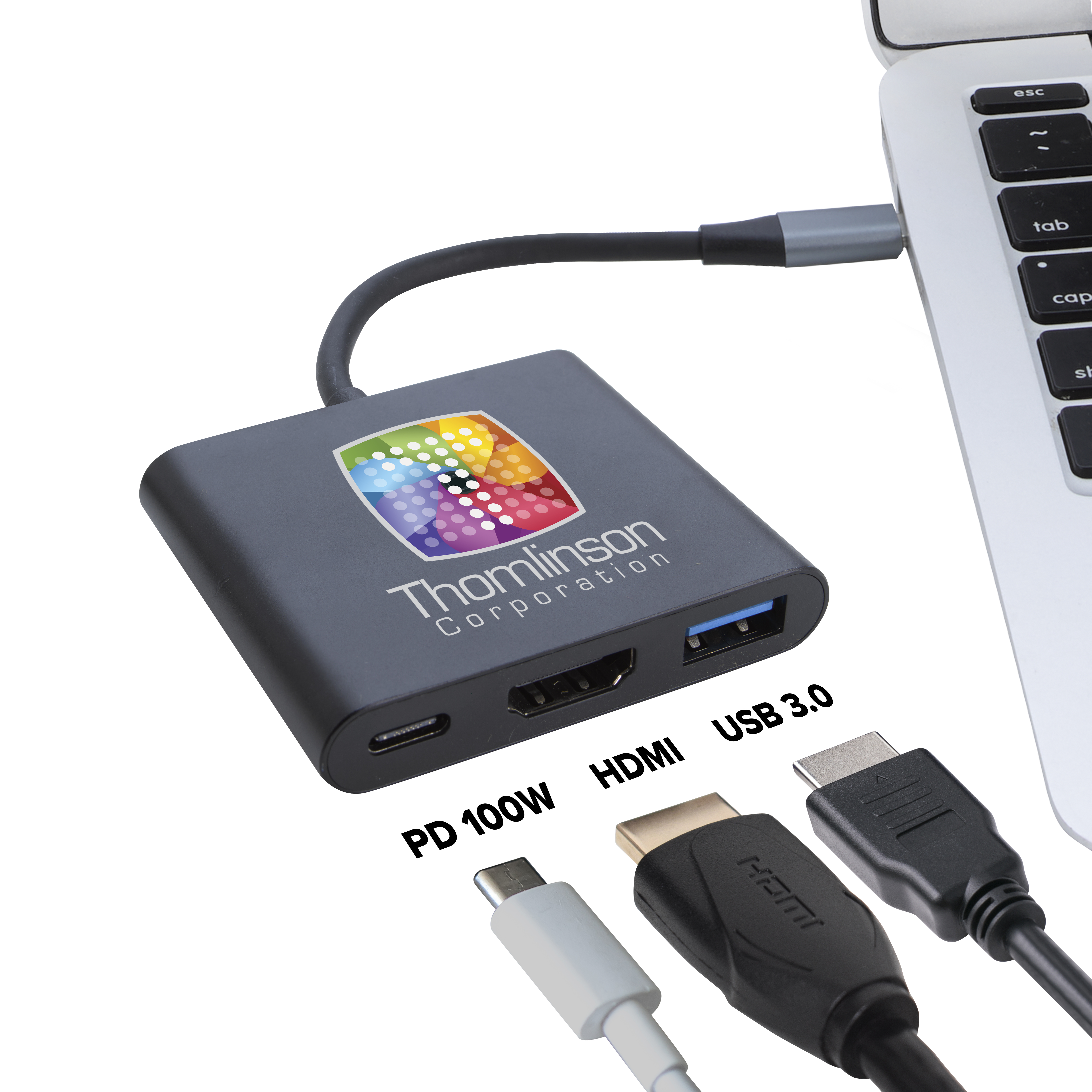 Hub 3 In 1 Compact 3-in-1 HDMI USB Hub | Koozie Group