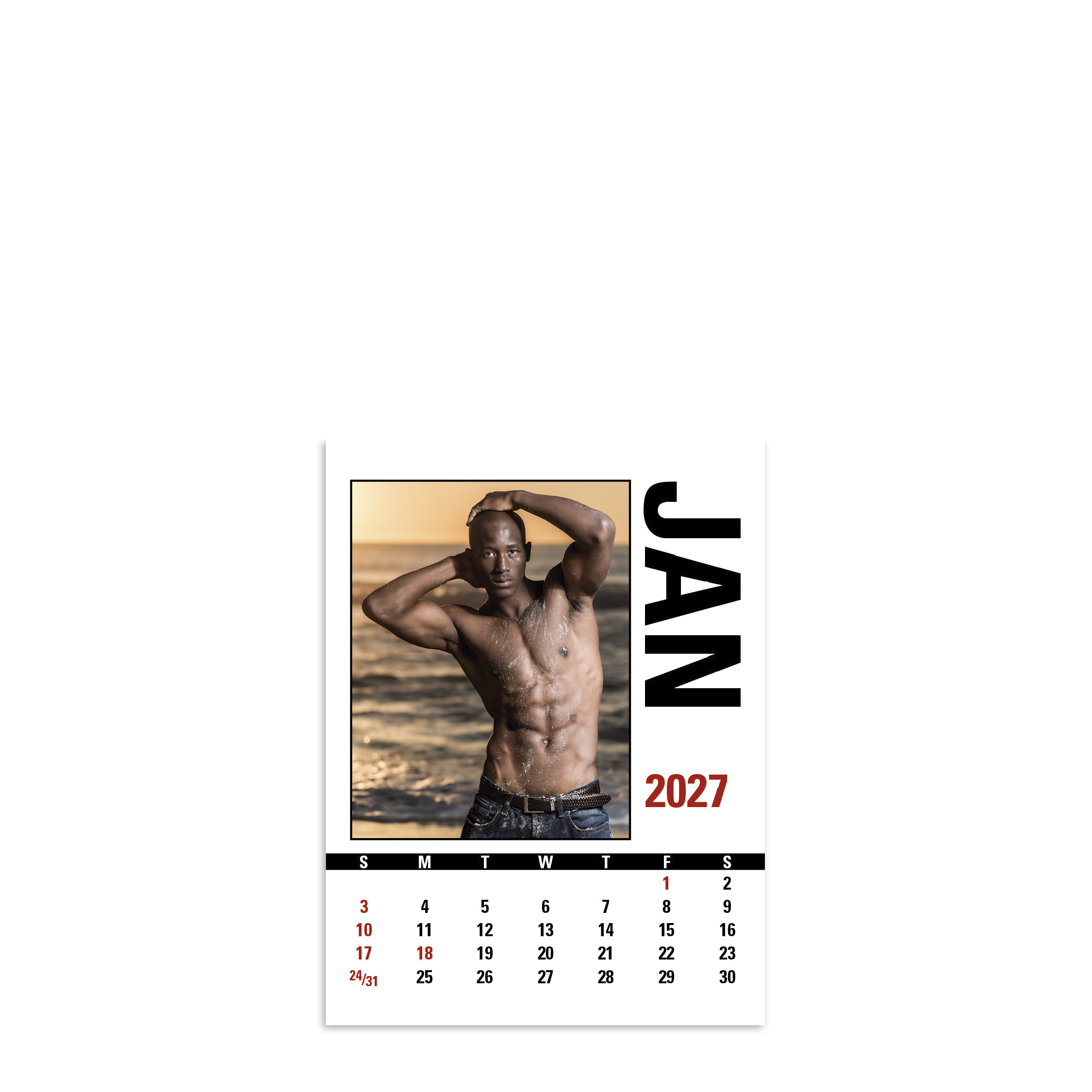 Triumph® Calendars Press-N-Stick Male Call Calendar 1759